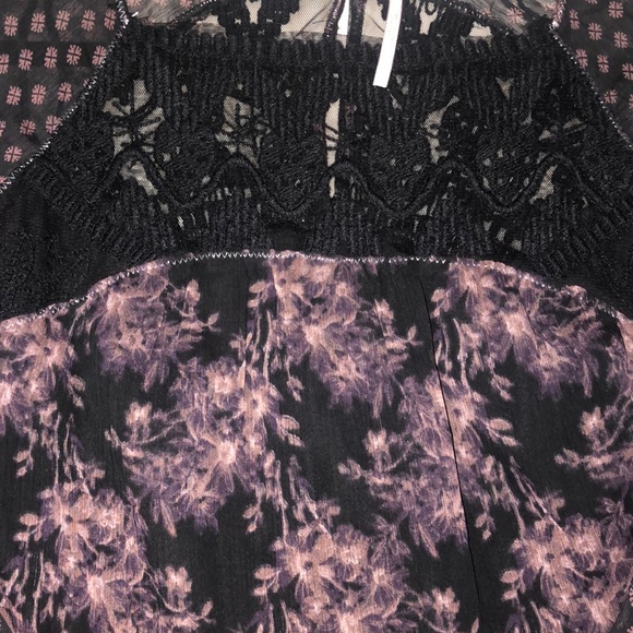 Free People Long Sleeve Printed Sheer Dress. - Picture 5 of 12